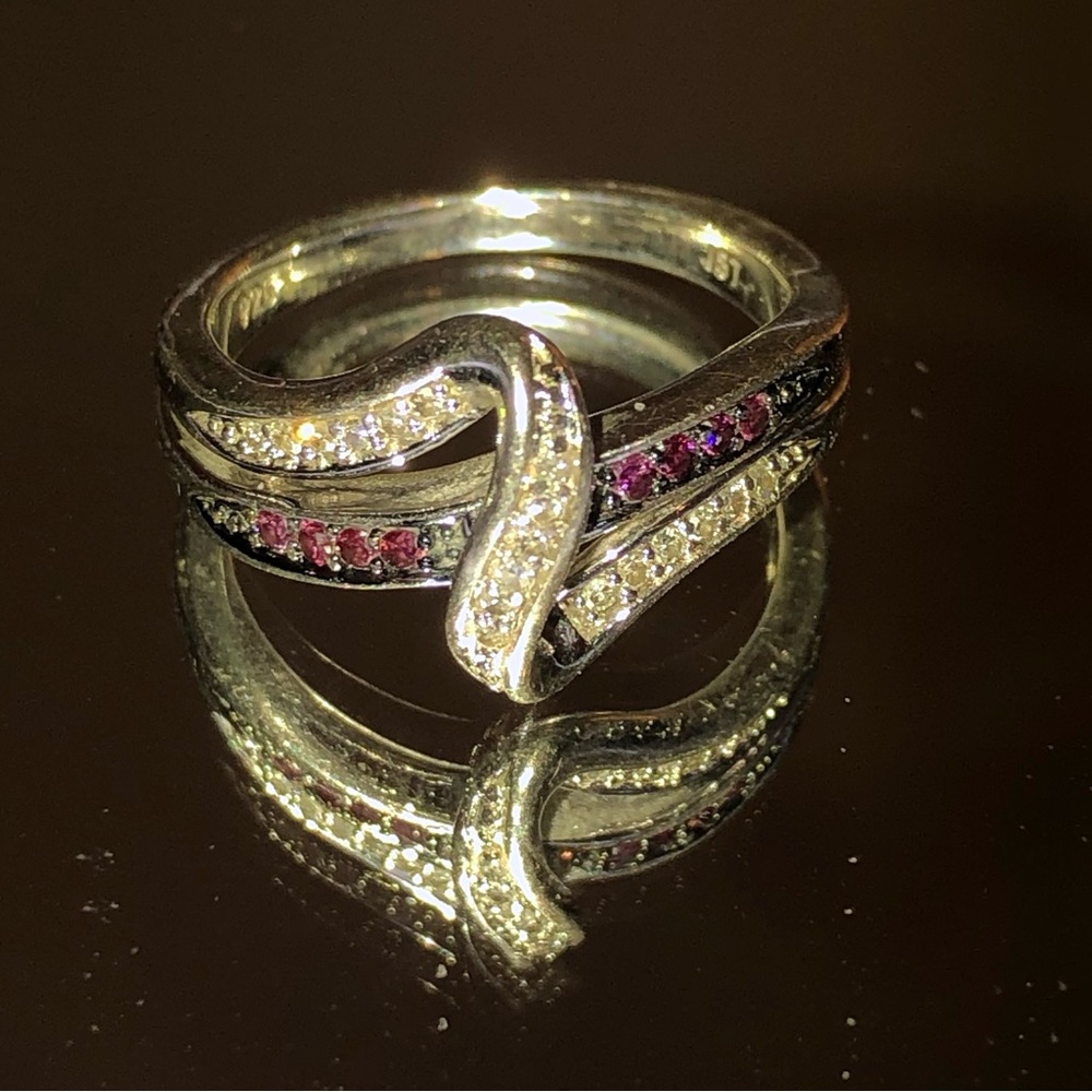 Diamond and Amethyst ring Size 7